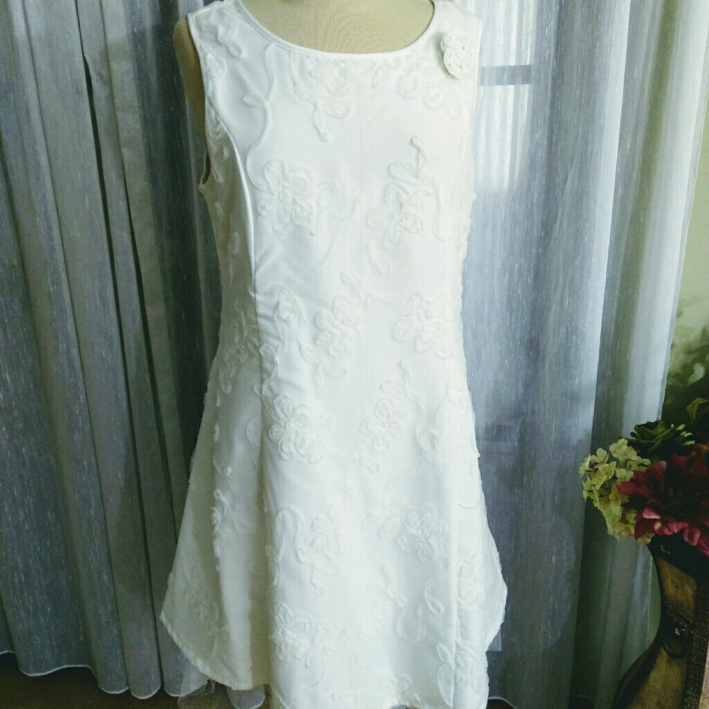 Jelly Bean Jr. size 16.5 ivory lace & tulle dress